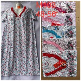 Фотография Ночнушка женская M103 mix р.48-56 "WHITE" недорого оптом от прямого поставщика