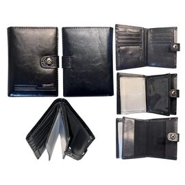 Фотография Кошелёк мужской 59-302B-3 black р.14.5*10*3 "Trendshop" недорого оптом от прямого поставщика