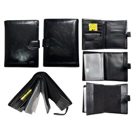 Фотография Кошелёк мужской 67-N302B-1 black р.14.5*10*3 "Trendshop" недорого оптом от прямого поставщика