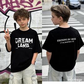 футболка дитяча на хлопчика 26203 black р.150-180 "Fili kids" недорого оптом від прямого постачальника