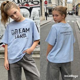 футболка дитяча на дівчинку 26203 l.blue р.150-180 "Fili kids" недорого оптом від прямого постачальника