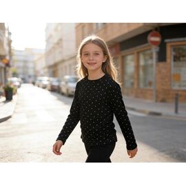 Светер Дитячий на дівчинку 5841 black р.120-160 "Fili kids" недорого оптом від прямого постачальника