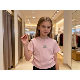 футболка дитяча на дівчинку 5853 pink р.120-160 "Fili kids" недорого оптом від прямого постачальника