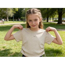 футболка дитяча на дівчинку 5855 beige р.120-160 "Fili kids" недорого оптом від прямого постачальника