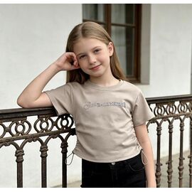 футболка дитяча на дівчинку 5856 beige р.120-160 "Fili kids" недорого оптом від прямого постачальника