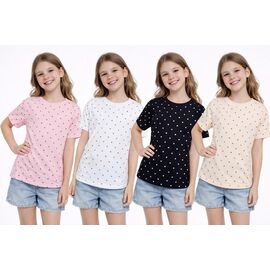 футболка дитяча на дівчинку 5859 white р.120-160 "Fili kids" недорого оптом від прямого постачальника