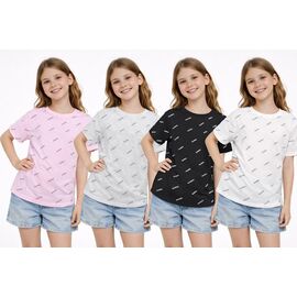 футболка дитяча на дівчинку 5860 black р.120-160 "Fili kids" недорого оптом від прямого постачальника