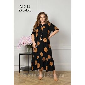 Фотография Платье женское домашнее р-ры 2XL-4XL (3цв) "FLOWER" купить недорого от прямого поставщика