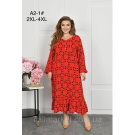 Фотография Платье женское домашнее р-ры 2XL-4XL (3цв) "FLOWER" купить недорого от прямого поставщика