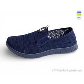 Фотография Слипоны мужские модные Лето 4100 синій (12 пар р.41-45) "Rai shoes" недорого оптом от прямого поставщика