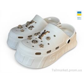 Фотография Кроксы женские летние Лето 156-3 шампань (6 пар р.36-40) "Rai shoes" недорого оптом от прямого поставщика