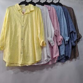 Фотография Рубашка женская E1701 white р.54-58 "Emsweekis" недорого оптом от прямого поставщика