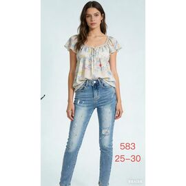 Джинси жіночі 583 l.blue р.25-30 "NewJeans" недорого оптом від прямого постачальника