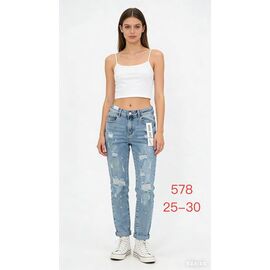Фотография Джинсы женские 578 l.blue р.25-30 "NewJeans" недорого оптом от прямого поставщика
