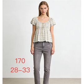 Фотография Джинсы женские 170 l.grey р.28-33 "NewJeans" недорого оптом от прямого поставщика