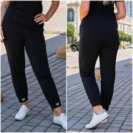 Штани спортивні жіночі 1022 black р.S-XL "VICTORY" недорого оптом від прямого постачальника