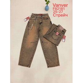 Фотография Джинсы женские F82181 brown р.25-27 "Vanver" недорого оптом от прямого поставщика