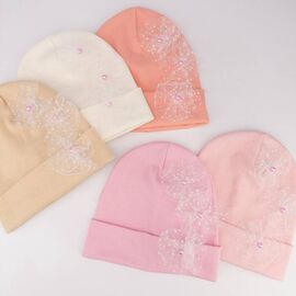 Фотография Шапка детская на девочку CN2576 mix р.46-48 "SELFI" недорого оптом от прямого поставщика