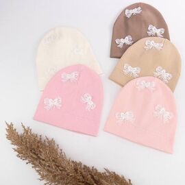 Фотография Шапка детская на девочку CN2578 mix р.46-48 "SELFI" недорого оптом от прямого поставщика