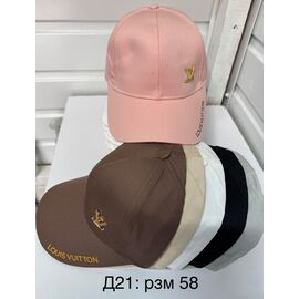 Фотография Кепка женская летняя D21 mix р.58 "WHITE" недорого оптом от прямого поставщика