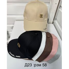 Фотография Кепка женская летняя D23-0 mix р.58 "WHITE" недорого оптом от прямого поставщика