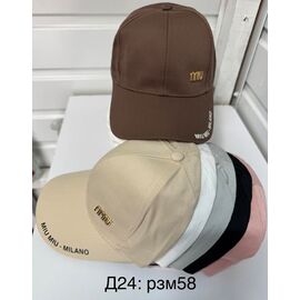 Фотография Кепка женская летняя D24-0 mix р.58 "WHITE" недорого оптом от прямого поставщика
