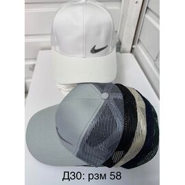 Фотография Кепка мужская D30 mix р.58 "WHITE" недорого оптом от прямого поставщика