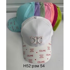 Фотография Кепка детская летняя на девочку H52 mix р.54 "WHITE" недорого оптом от прямого поставщика