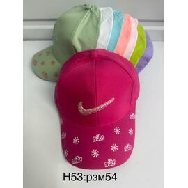 Фотография Кепка детская летняя на девочку H53-0 mix р.54 "WHITE" недорого оптом от прямого поставщика