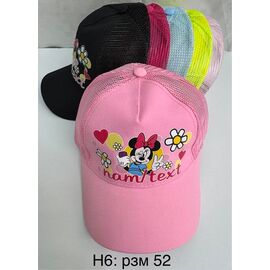 Фотография Кепка детская летняя на девочку H6 mix р.52 "WHITE" недорого оптом от прямого поставщика