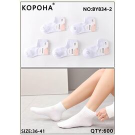 Фотография Носки женские KH834-2 white р.36-41 "sss Annet" недорого оптом от прямого поставщика