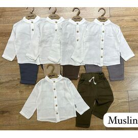 Фотография Костюм детский на мальчика BB46 beige р.0.9-2 "BURATINO" недорого оптом от прямого поставщика