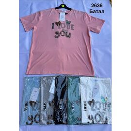 Фотография Футболка женская 2636 mix р.50-58 "WELL" недорого оптом от прямого поставщика