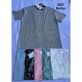 Фотография Футболка женская 2637 mix р.50-58 "WELL" недорого оптом от прямого поставщика