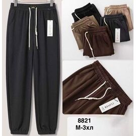 Фотография Штаны спортивные женские 8821 brown р.M-3XL "WELL" недорого оптом от прямого поставщика