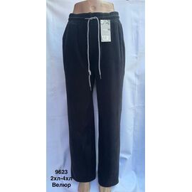 Фотография Штаны спортивные женские 9623 black р.2XL-4XL "WELL" недорого оптом от прямого поставщика