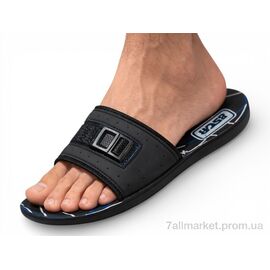 Шльопанці чоловічі пляжні Літо S24 navy (98741) (6 пар р.40-45) "Obuvok" недорого оптом від прямого постачальника