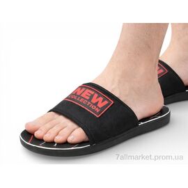 Шльопанці чоловічі пляжні Літо S26 red (98741) (6 пар р.40-45) "Obuvok" недорого оптом від прямого постачальника