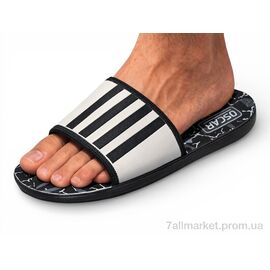 Шльопанці чоловічі пляжні Літо S36 white (98741) (6 пар р.40-45) "Obuvok" недорого оптом від прямого постачальника