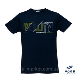 Футболка чоловіча молодіжна з написом р-ри M-3XL (4кв) "REMAIN" недорого гуртом від прямого постачальника