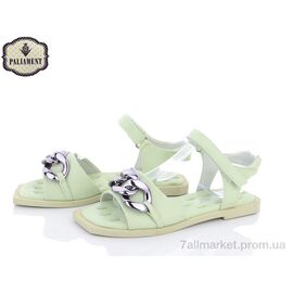 Фотография Босоножки детские летние Лето 7787-5 green (8 пар р.32-37) "PALIAMENT" недорого оптом от прямого поставщика