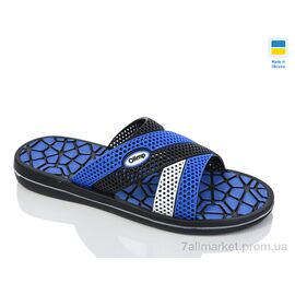 Шльопанці чоловічі пляжні Літо N203 синій (8 пар р.41-46) "Lot Shoes" недорого оптом від прямого постачальника