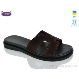 Фотография Шлепки женские облегченные Лето 94 коричневий замш (6 пар р.36-40) "Garti" недорого оптом от прямого поставщика