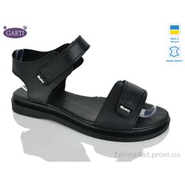 Босоніжки жіночі літні Літо 36 чорна шкіра (6 пар р.36-40) "Garti" недорого оптом від прямого постачальника