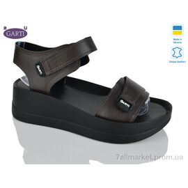 Фотография Босоножки женские летние Лето 0196 коричнева шкіра (6 пар р.36-40) "Garti" недорого оптом от прямого поставщика