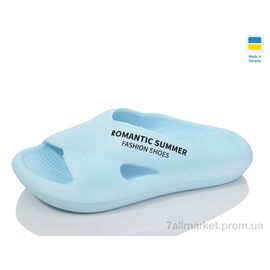 Фотография Шлепки женские облегченные Лето N73 св. Бірюза (8 пар р.36-41) "Lot Shoes" недорого оптом от прямого поставщика