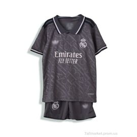 Фотография Спортивный костюм детский Лето 569 Real Madrid сірий (6 шт. р.сетка 24-L) "Presto" недорого оптом от прямого поставщика