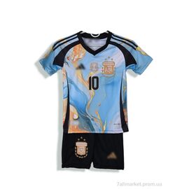 Фотография Спортивный костюм детский Лето 574 Messi блакитний (10 шт. р.сетка 104-176) "Presto" недорого оптом от прямого поставщика