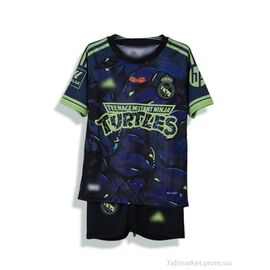 Фотография Спортивный костюм детский Лето 577 MBAPPE синьо-зелений (10 шт. р.сетка 104-176) "Presto" недорого оптом от прямого поставщика