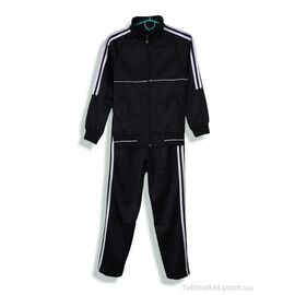 Спортивний костюм дитячий Весна/осінь 565-1 3-смужки чорний (6 шт. р.сітка28-M) "Presto" недорого оптом від прямого постачальника